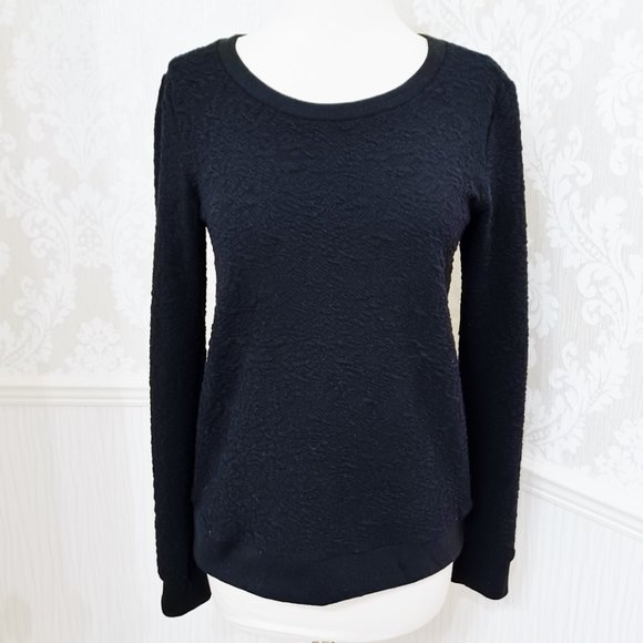 Active Black Textured Pullover Sweater Sweatshirt Juniors Size Medium - Picture 1 of 4